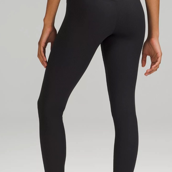 lululemon athletica Pants - Lululemon athletica Wunder Train Ribbed high rise tight 28" - black